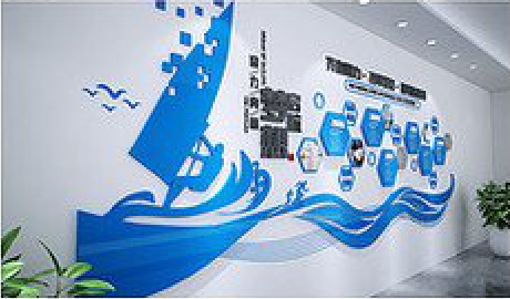 内江海浪主题文化墙如何设计？
