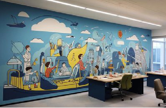 内江办公室墙绘的特点。
